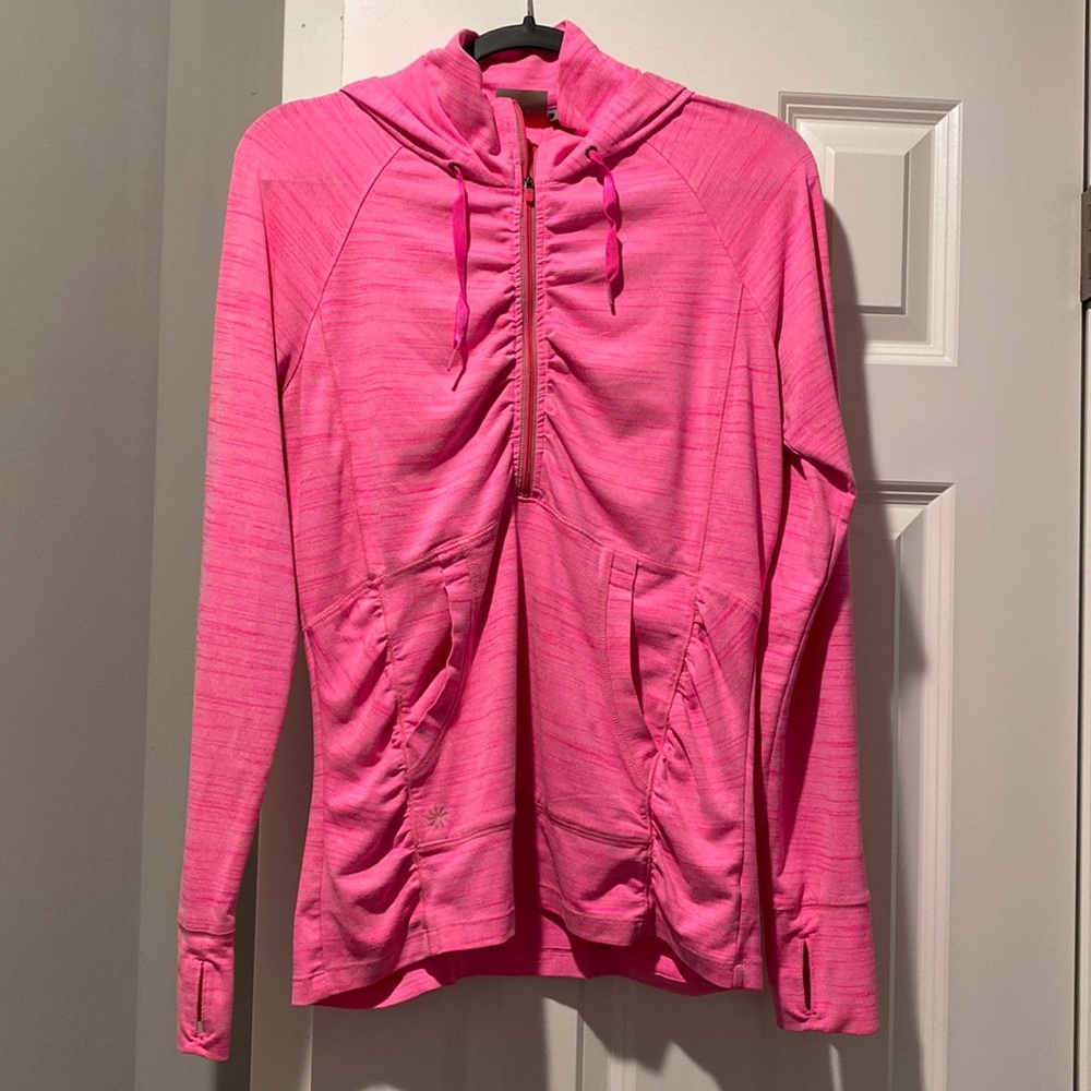 Athleta Quarter Zip Activewear Hoodie. Size M. Pink. In great condition ‼️